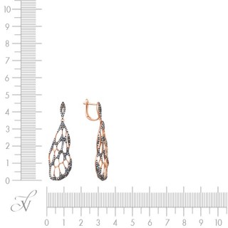 Серьги из золота с бриллиантами и топазами «Крылья мечты» Myjewels (арт.MKER0405)
