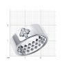 Кольцо из белого золота с бриллиантами (Арт.1012590-3)