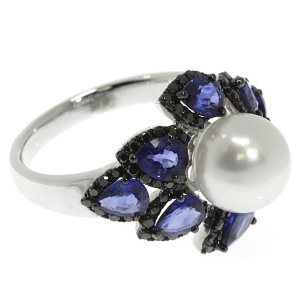 Кольцо из белого золота с бриллиантом и жемчугом (Арт.mr15524a_ko_db_sa_wp_wg)