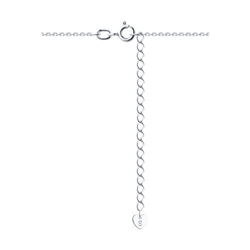 Колье из белого золота с бриллиантом и рубином (Арт.1070383-3)