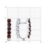 Серьги из серебра с гранатами и фианитами (Арт.92022236)