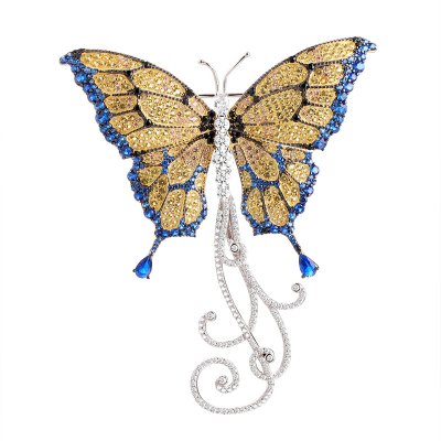 Брошь из серебра с фианитом (Арт.ab-br01629-x-lwb-x-x-mix)