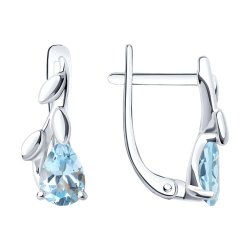 Серьги из серебра с топазами (Арт.92022845)