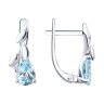 Серьги из серебра с топазами (Арт.92022845)