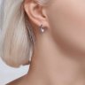 Серьги из серебра с топазами (Арт.92022845)