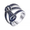 Кольцо из белого золота с сапфирами «Zipper Chic» JvG (арт.R2346)