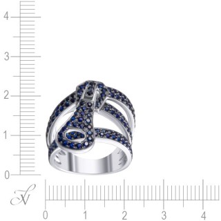 Кольцо из белого золота с сапфирами «Zipper Chic» JvG (арт.R2346)