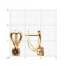 Серьги из золочёного серебра с фианитами (Арт.93-120-01551-2)
