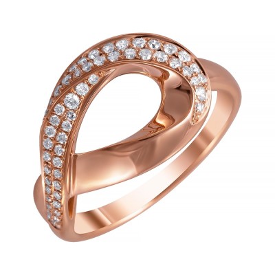 Кольцо с бриллиантами «Pink Flow» из золота 585‰ JVG (арт.R37098A-3005_KO_PINK)