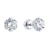 Серьги из серебра с фианитом «Снежное Сияние» Соколов (арт.94027538)