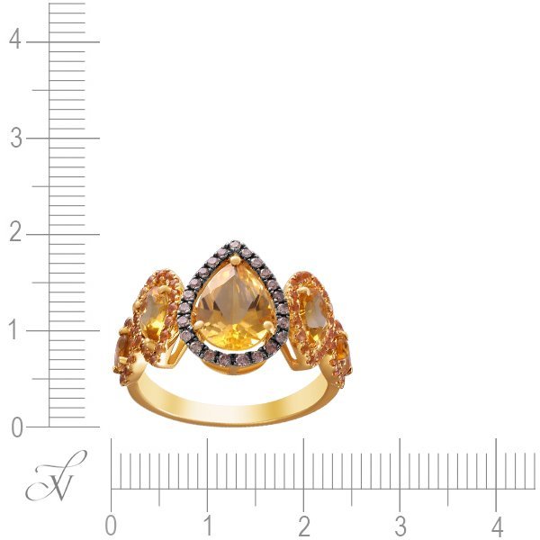 Кольцо из золота с бриллиантом и сапфиром (Арт.rg-32260_dn_os_ct_yg)