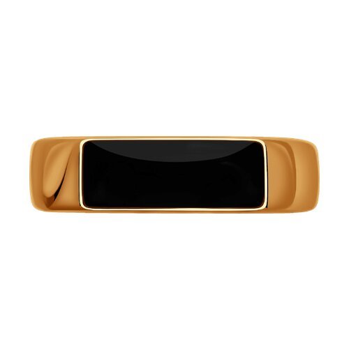 Кольцо из золота с эмалью «Ночной Ректилайн» Соколов (арт.51-112-02236-1)