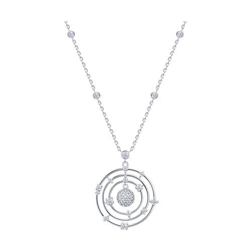 Колье из серебра с фианитами (Арт.94071363)