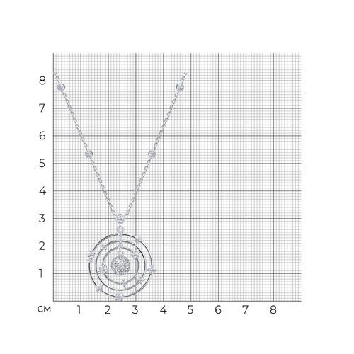 Колье из серебра с фианитами (Арт.94071363)