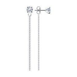 Серьги из серебра с фианитами (Арт.94-122-01493-1)