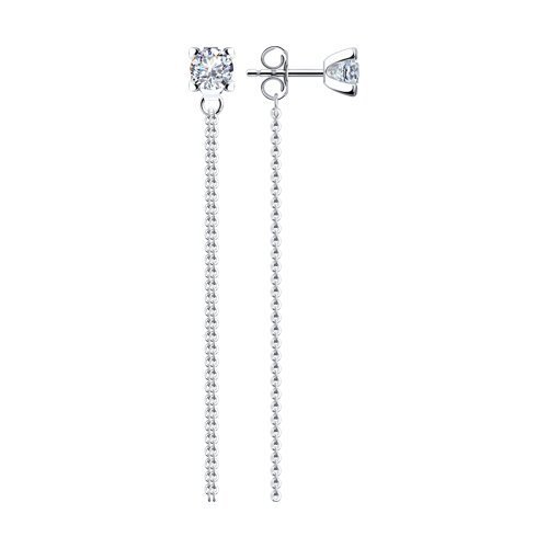 Серьги из серебра с фианитами (Арт.94-122-01493-1)