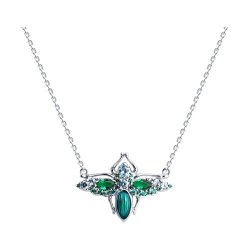 Колье из серебра с фианитами и эмалью (Арт.94070955)
