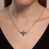 Колье из серебра с фианитами и эмалью (Арт.94070955)