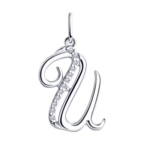 Подвеска из серебра с фианитами (Арт.94-130-01423-1)