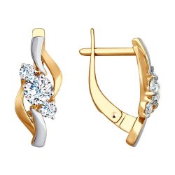 Серьги из золота с фианитами (Арт.51-120-00109-1)