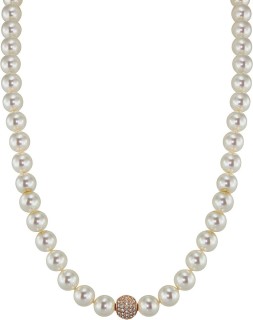 Ожерелье серебро с жемчугом и куб. цирконием «Pearl Kiss» Rivoli (арт.91L-RK-1)