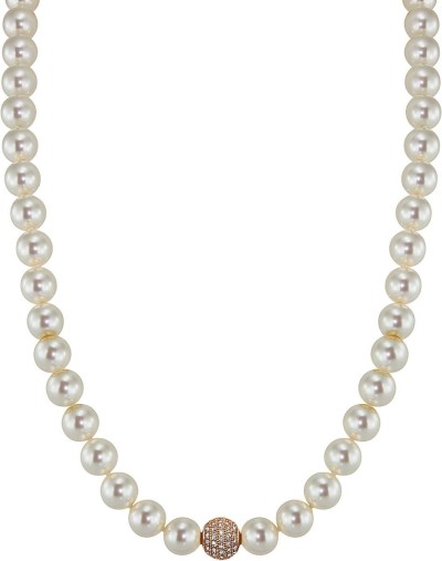 Ожерелье серебро с жемчугом и куб. цирконием «Pearl Kiss» Rivoli (арт.91L-RK-1)