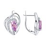 Серьги из серебра с аметистами и фианитами (Арт.94-320-00630-3)