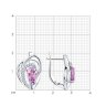 Серьги из серебра с аметистами и фианитами (Арт.94-320-00630-3)