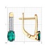 Серьги из золота с бриллиантами и изумрудами (Арт.51-220-02312-2)