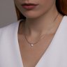 Подвеска из белого золота с фианитом (Арт.036601-3)