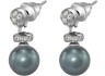 Серьги серебро с жемчугом и куб. цирконием Pearl Kiss 24S, Rivoli (арт.ABS-12-8-24-S)