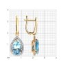 Серьги золотые пробы 585 с топазом (Арт.51-321-02439-1)