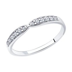 Кольцо из серебра с фианитами (Арт.94013525)
