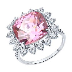 Кольцо из серебра с фианитами (Арт.94013866)