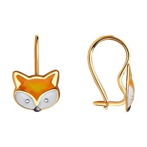 Серьги из золота с эмалью (Арт.0200083)