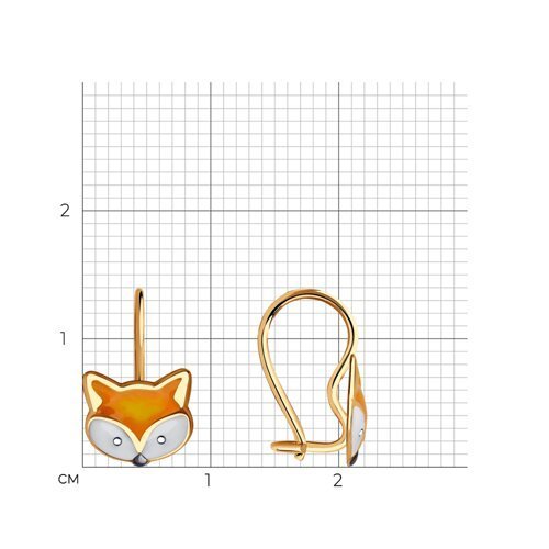Серьги из золота с эмалью (Арт.0200083)