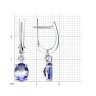Серьги из белого золота с бриллиантами и танзанитами (Арт.6024379-3)