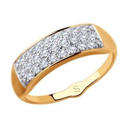 Кольцо из золота с фианитами (Арт.018075-4)