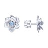 Серьги из серебра с фианитами (Арт.94023190)