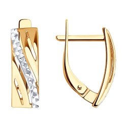 Серьги из золота с алмазной гранью (Арт.028901)