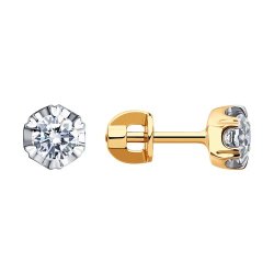 Серьги из золота с фианитами (Арт.029446)