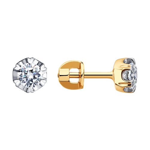 Серьги из золота с фианитами (Арт.029446)