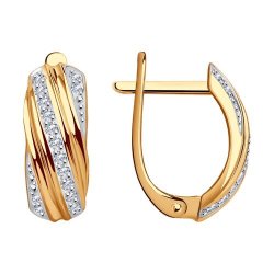 Серьги из золота с фианитами (Арт.029813)