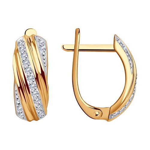 Серьги из золота с фианитами (Арт.029813)