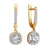 Серьги из золота с фианитами (Арт.029955)