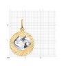 Подвеска из комбинированного золота с алмазной гранью (Арт.031376)