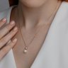 Колье золотое пробы 585 с жемчугом (Арт.797101)