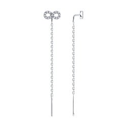 Серьги из серебра с фианитами (Арт.94025914)