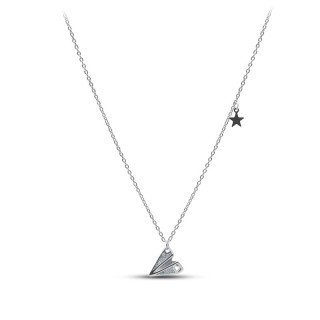 Ожерелье серебро с куб. цирконием «Крылья Путешествий» MYJEWELS (арт.0520)