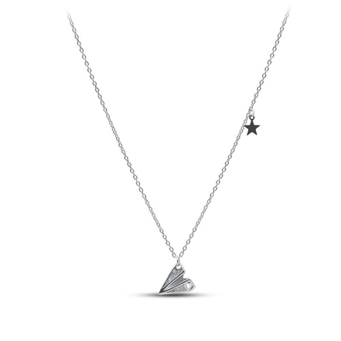 Ожерелье серебро с куб. цирконием «Крылья Путешествий» MYJEWELS (арт.0520)